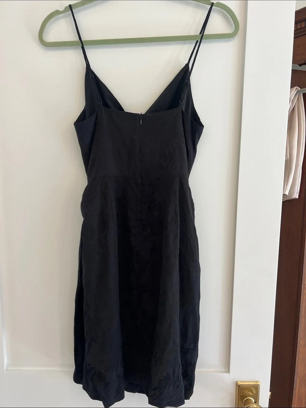 Steve Madden Black Satin-Effect Spaghetti Strap Wrap Mini Dress- Georgina